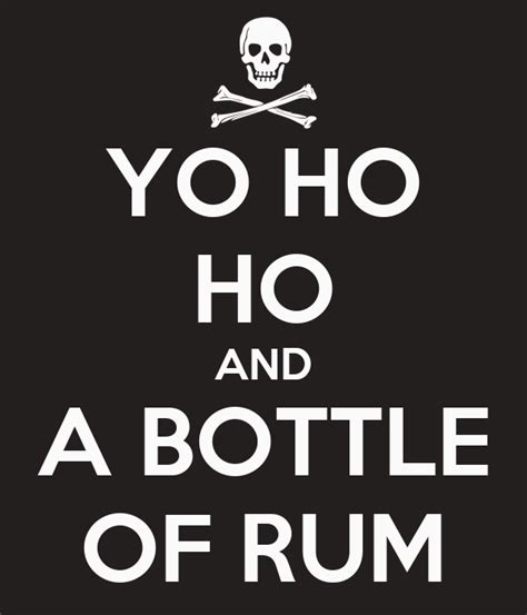 Yo-ho-ho and a bottle of rum